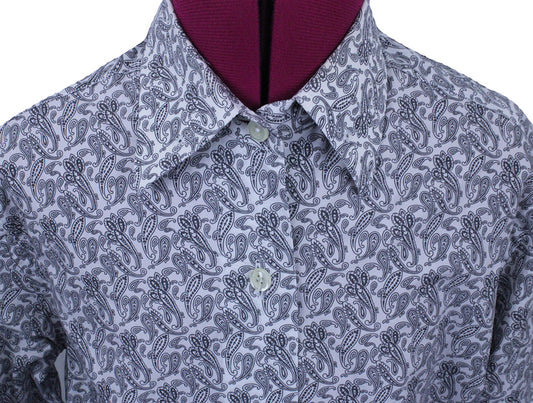 Shirt Show Season Black and White Paisley