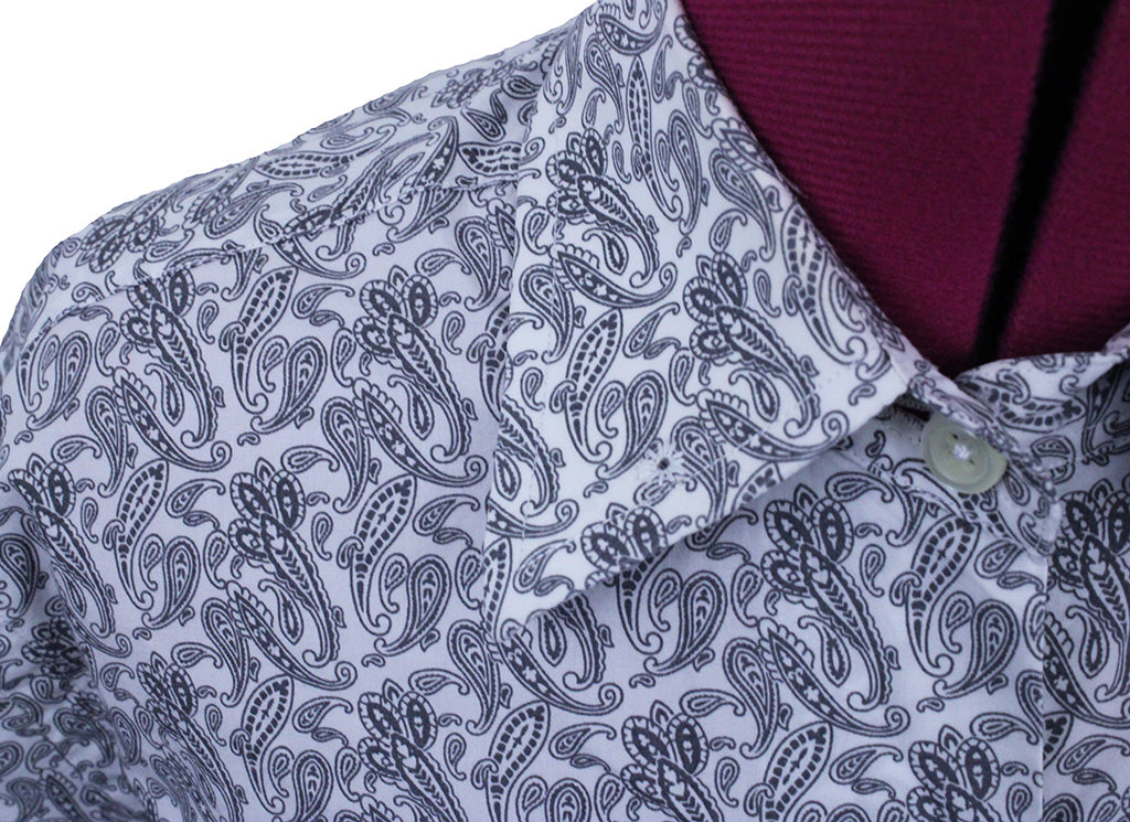 Shirt Show Season Black and White Paisley