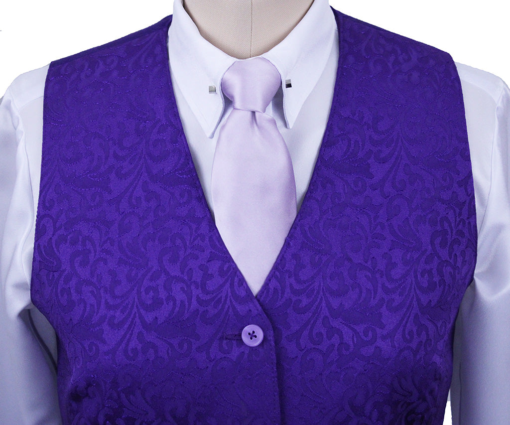 Vest Issued By Ellie May Purple Paisley