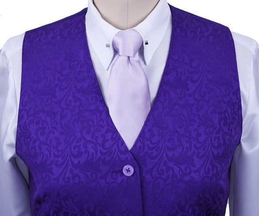 Vest Issued By Ellie May Purple Paisley