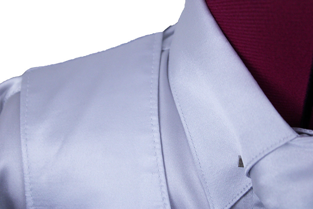 Shirt and Vest Combination Show Season Silver Satin
