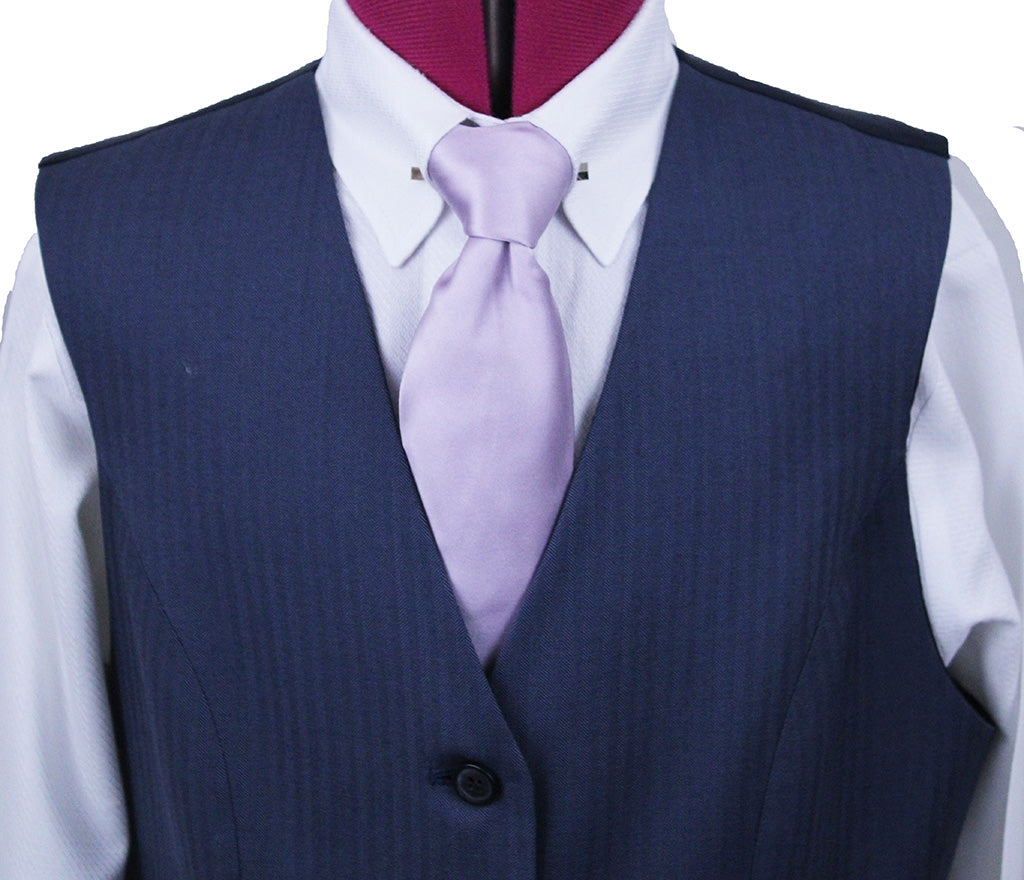 Vest Marsha DeArriaga Bright Navy Herringbone