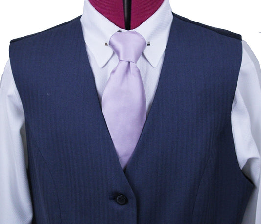 Vest Marsha DeArriaga Bright Navy Herringbone