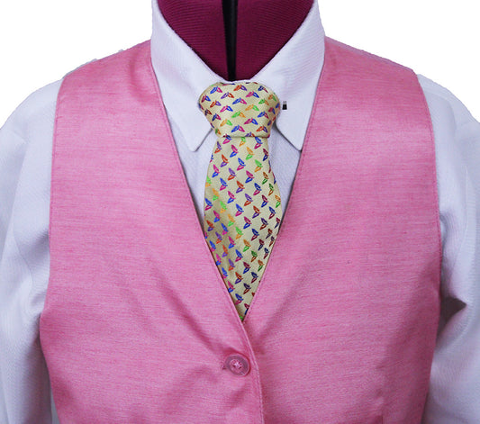 Vest Issued By Ellie May Pink Sateen
