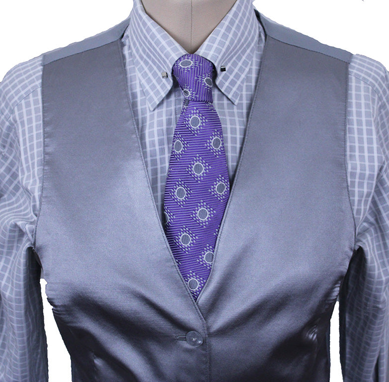 Vest Frierson Silver Satin