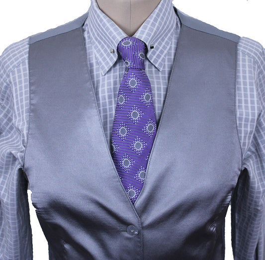 Vest Frierson Silver Satin