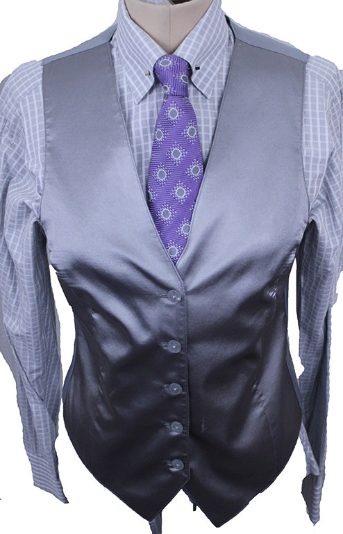 Vest Frierson Silver Satin