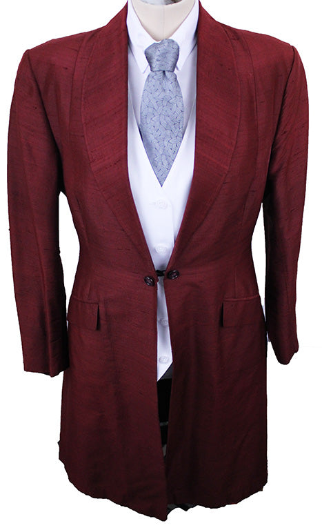 Day Coat Blue Ribbon Diva Scarlett Silk