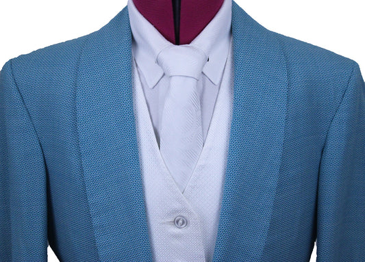 Day Coat Becker Brothers Aqua Geometric Sheen