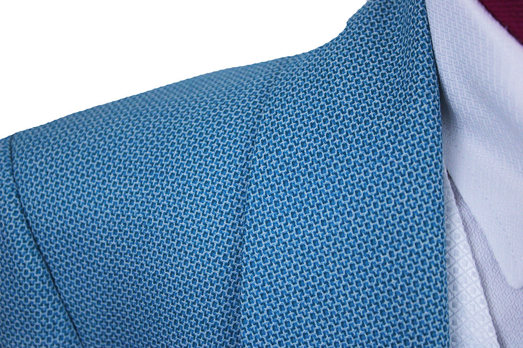 Day Coat Becker Brothers Aqua Geometric Sheen