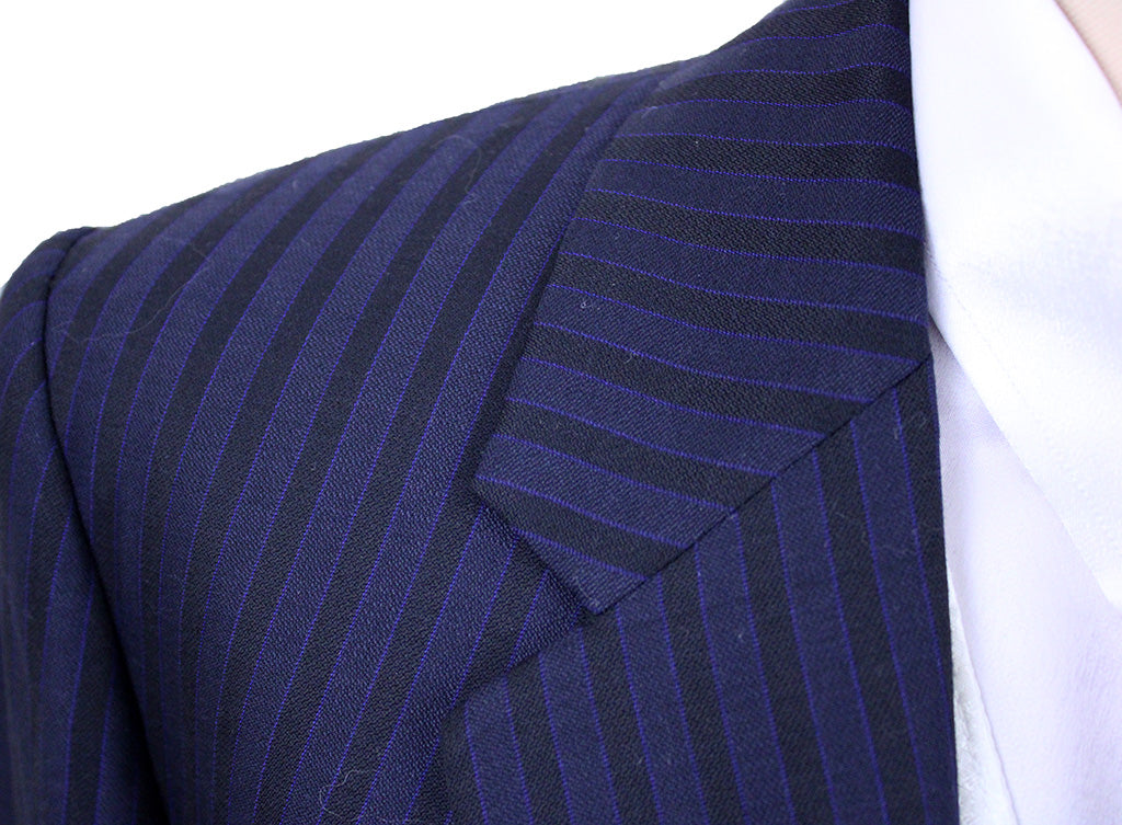 Day Suit Becker Brothers Navy Shadow Stripe