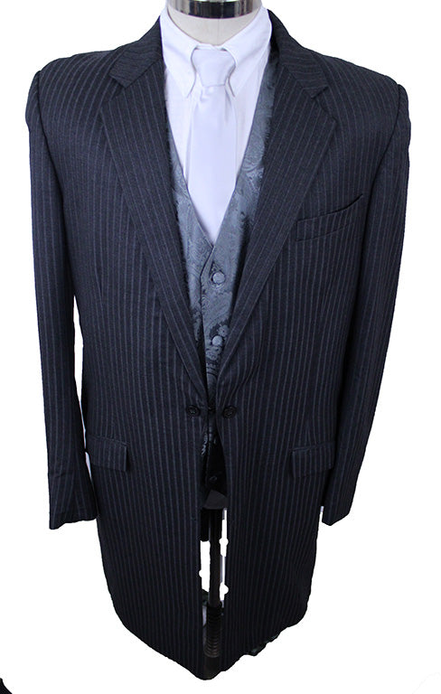 Men's Suit DeRegnaucourt Steel Grey Pinstripe