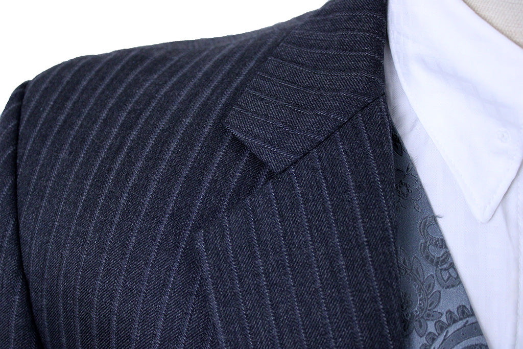 Men's Suit DeRegnaucourt Steel Grey Pinstripe