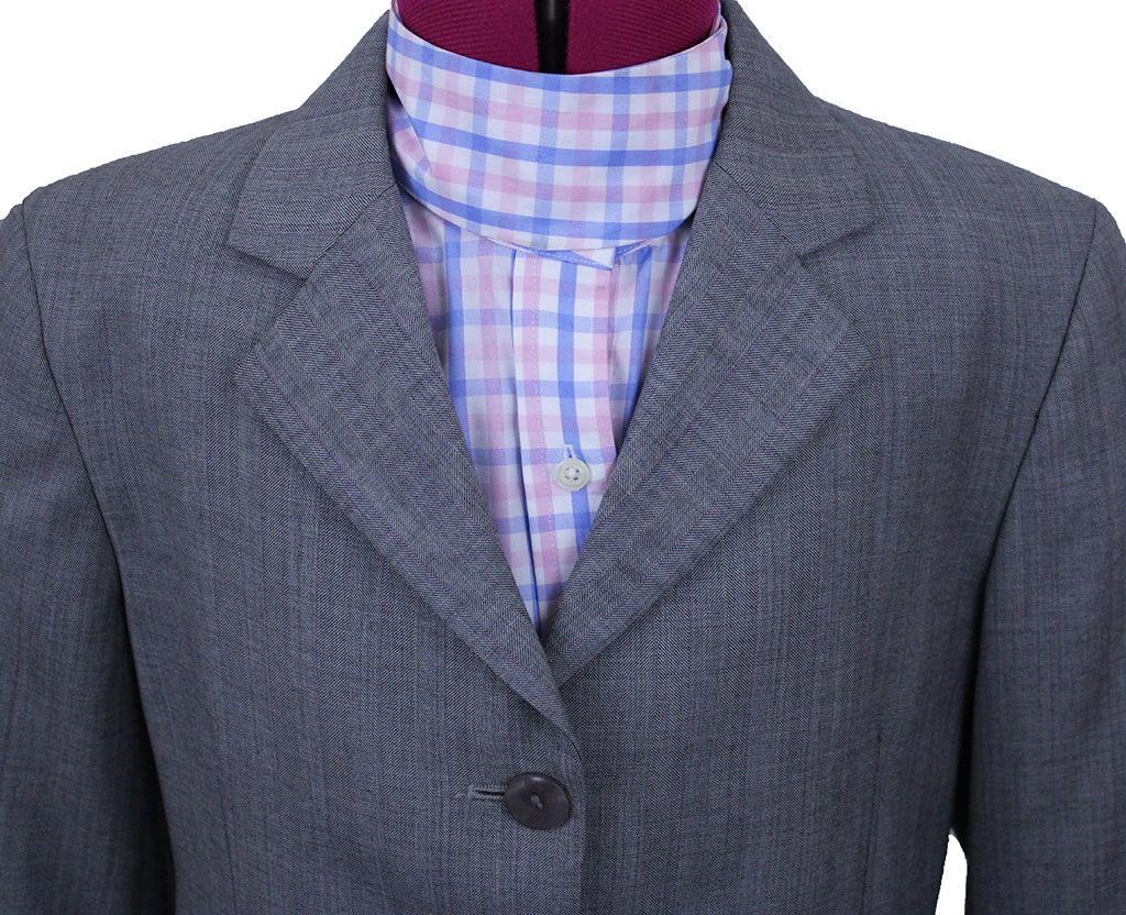 Hunt Coat Sterling Grey with Purple Pinstripe