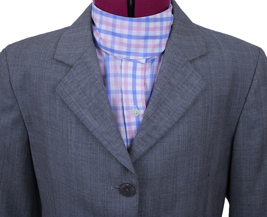 Hunt Coat Sterling Grey with Purple Pinstripe