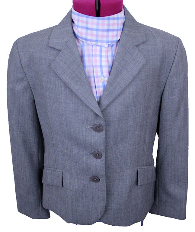 Hunt Coat Sterling Grey with Purple Pinstripe