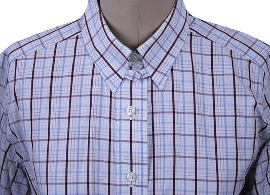 Shirt Chavez Blue and Scarlett Plaid