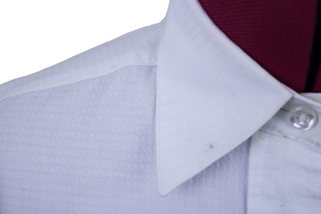 Shirt Becker Brothers White Geometric Sheen