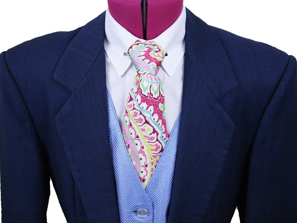Day Suit Marsha DeArriaga Bright Navy Nailhead Sheen
