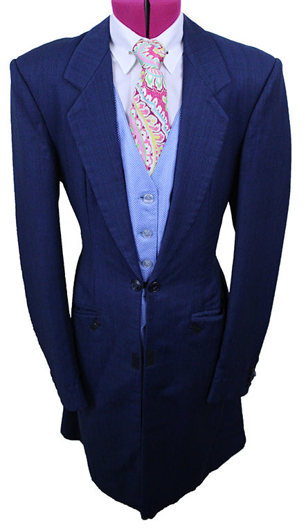 Day Suit Marsha DeArriaga Bright Navy Nailhead Sheen