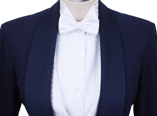 Formal Hart's Navy Herringbone and Shadow Stripe