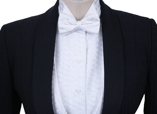Formal Custom Black Shadow Stripe and Herringbone Sheen