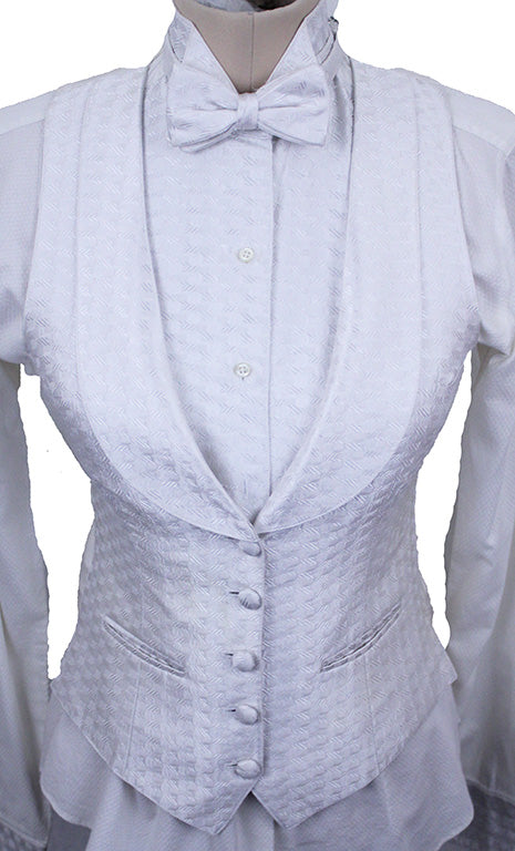 Formal Set DeRegnaucourt Ivory Geometric Sheen with TWO SHIRTS