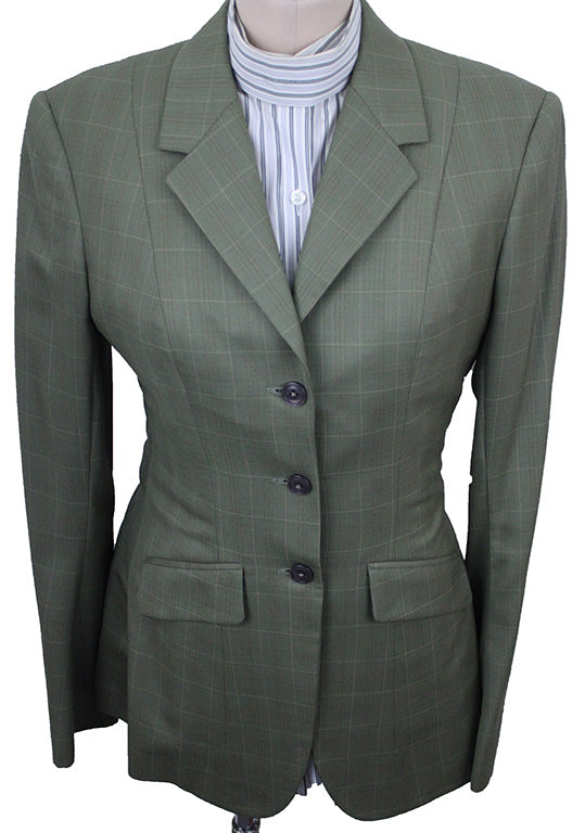 Hunt Coat Becker Brothers Olive with Rust and Gold Windowpane