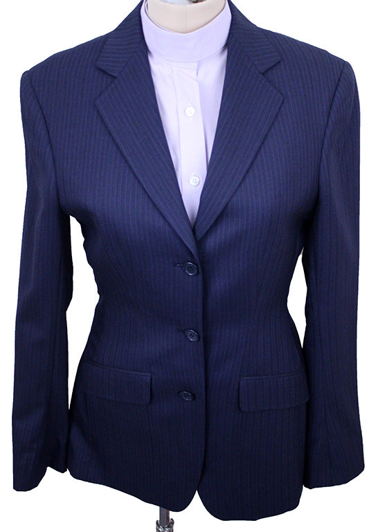 Hunt Coat LeCheval Navy Blue with Purple Pinstripe