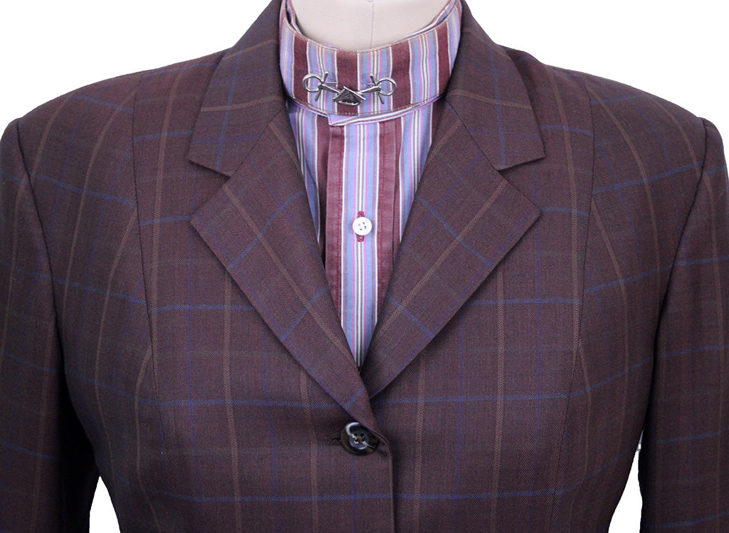 Hunt Coat Becker Brothers Maroon with Blue, Lime, and Orange Windowpane