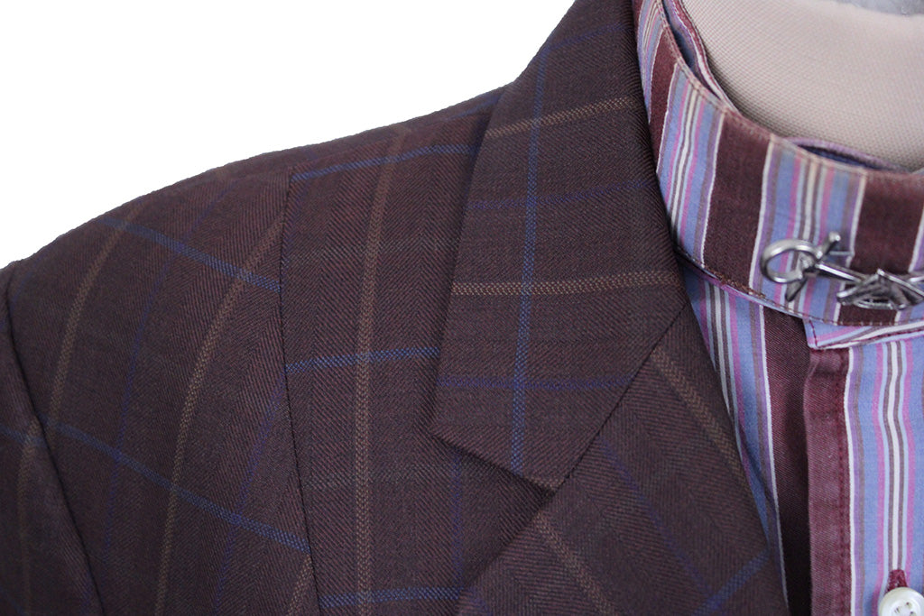 Hunt Coat Becker Brothers Maroon with Blue, Lime, and Orange Windowpane
