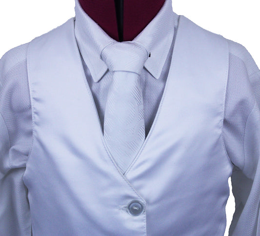 Vest Custom White Satin