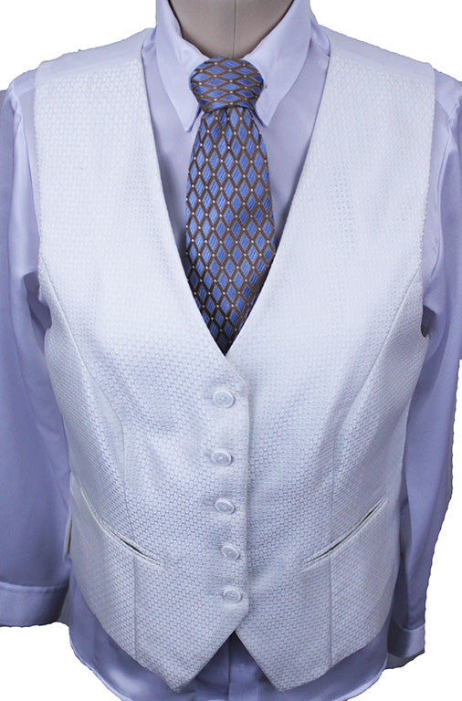 Vest Frierson Honey Comb White Sheen