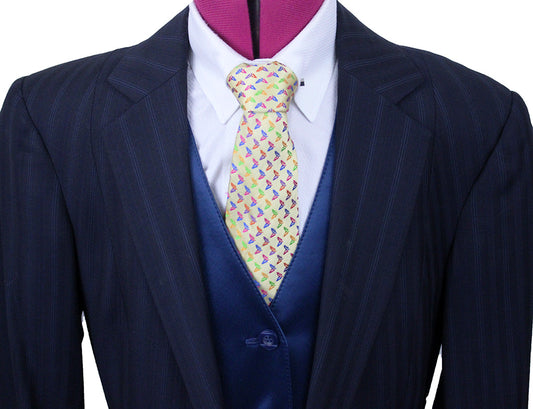Day Suit Chavez Navy Shadow Stripe with Blue Pinstripe
