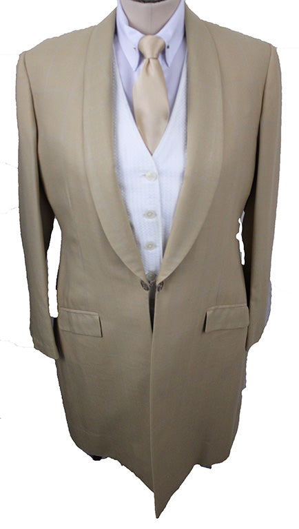 Day Coat Becker Brothers Marigold with Light Blue Windowpane