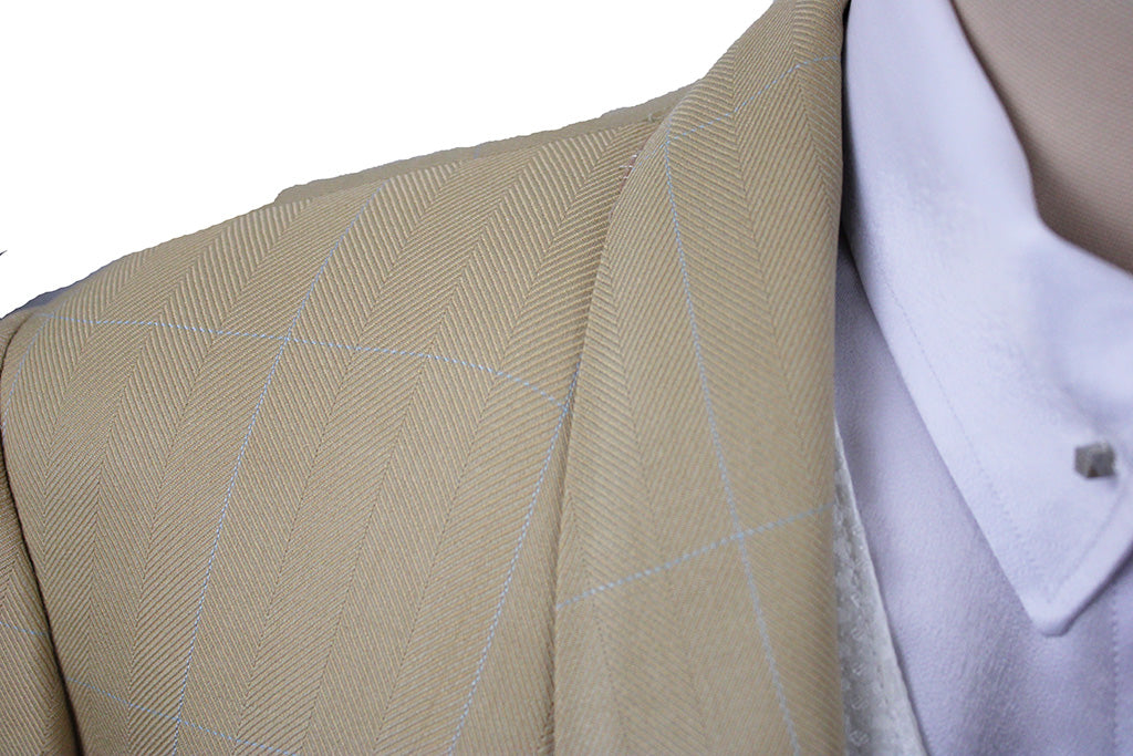 Day Coat Becker Brothers Marigold with Light Blue Windowpane