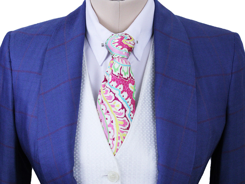 Day Coat Becker Brothers Bright Blue with Red and Pink Windowpane