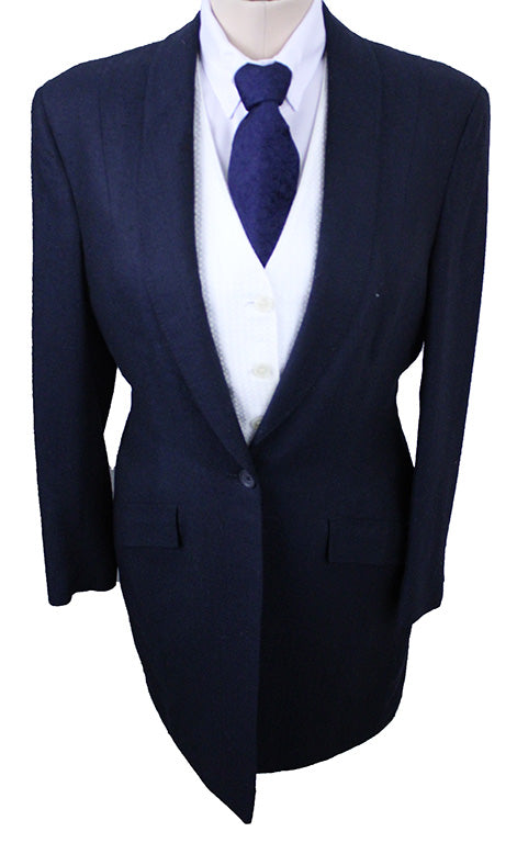 Day Coat LeCheval Navy Herringbone