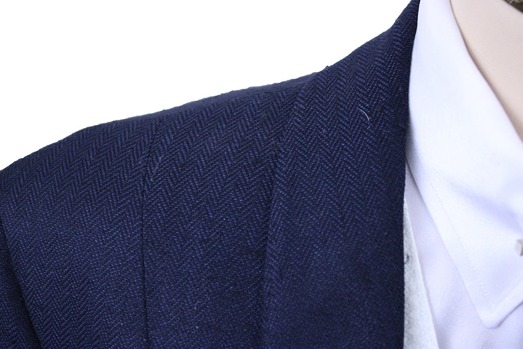 Day Coat LeCheval Navy Herringbone