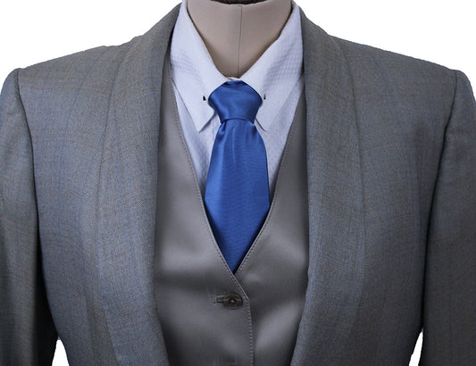 Carl Meyers Taupe with Blue and Rust Windowpane