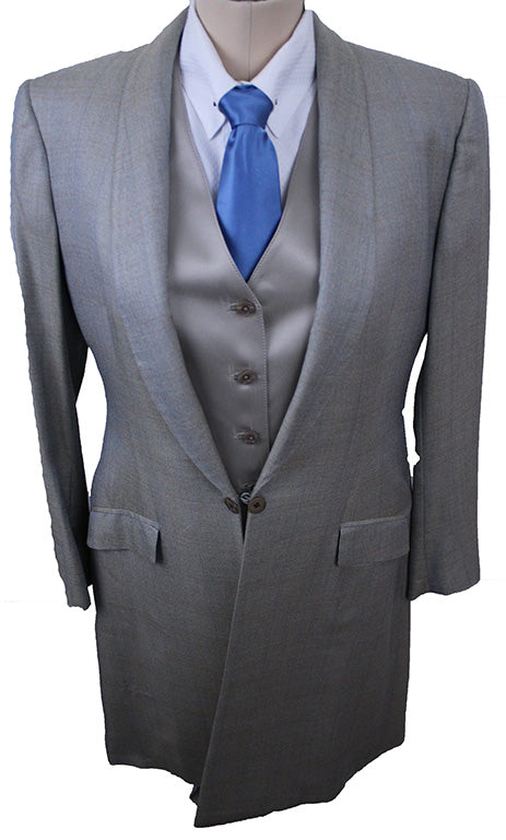 Carl Meyers Taupe with Blue and Rust Windowpane