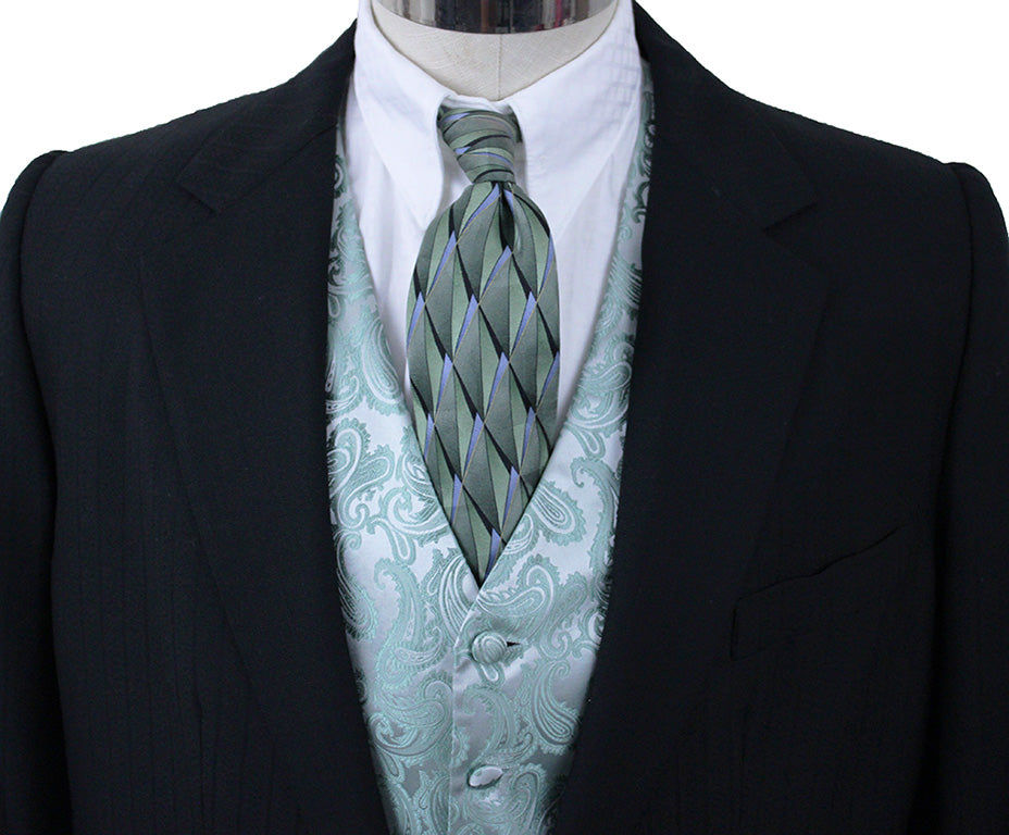 Men's Suit Becker Brothers Black Shadow Dot and Stripe