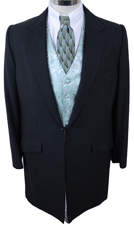Men's Suit Becker Brothers Black Shadow Dot and Stripe