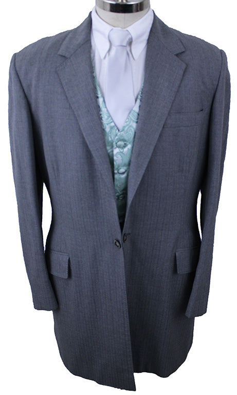 Men's Suit LeCheval Grey Pinstripe with TWO Jods