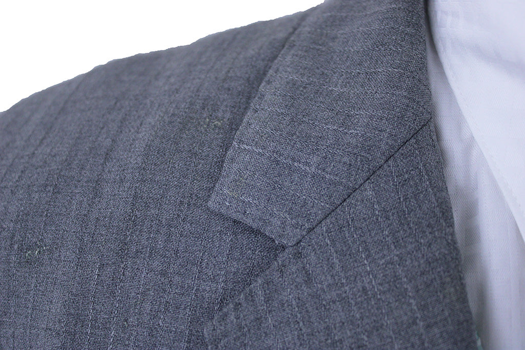 Men's Suit LeCheval Grey Pinstripe with TWO Jods