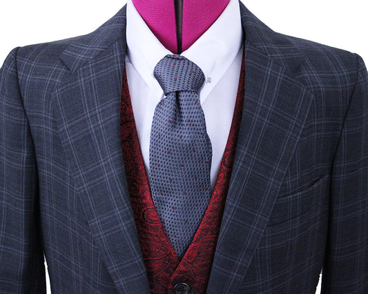 Day Suit Boys Becker Brothers Grey with Black and White Glenplaid