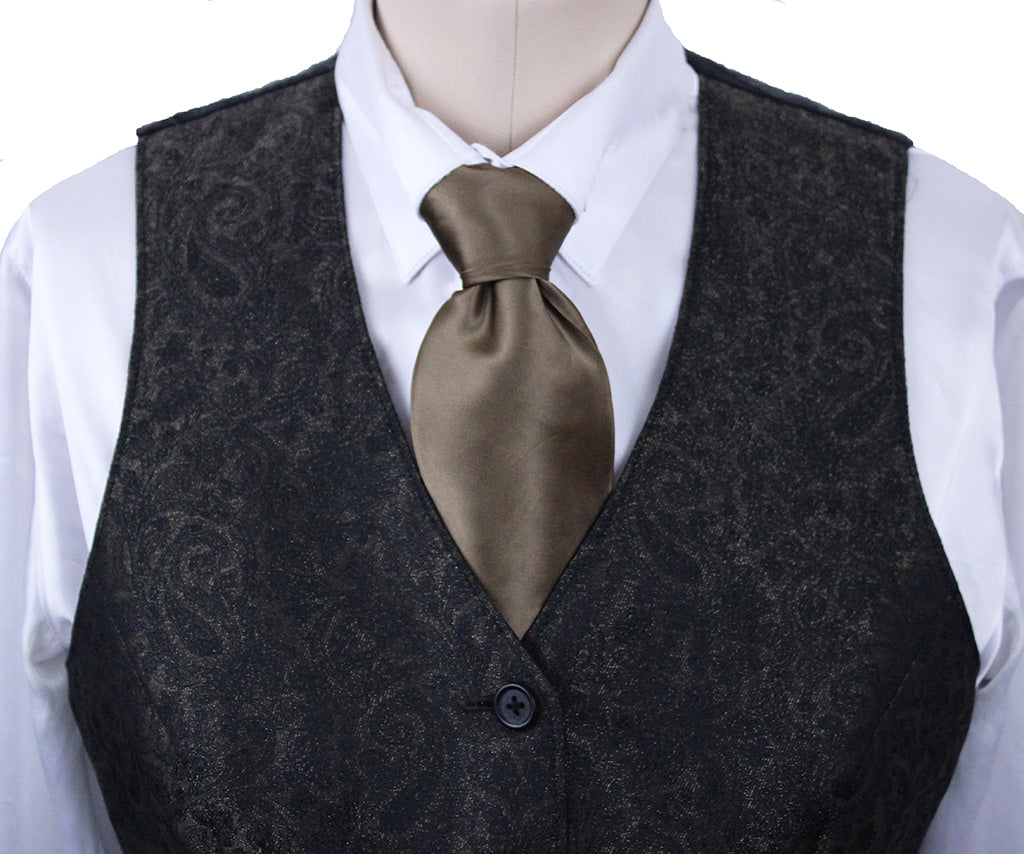 BRAND NEW! Show Season Black and Bronze Metallic Sheen Vest