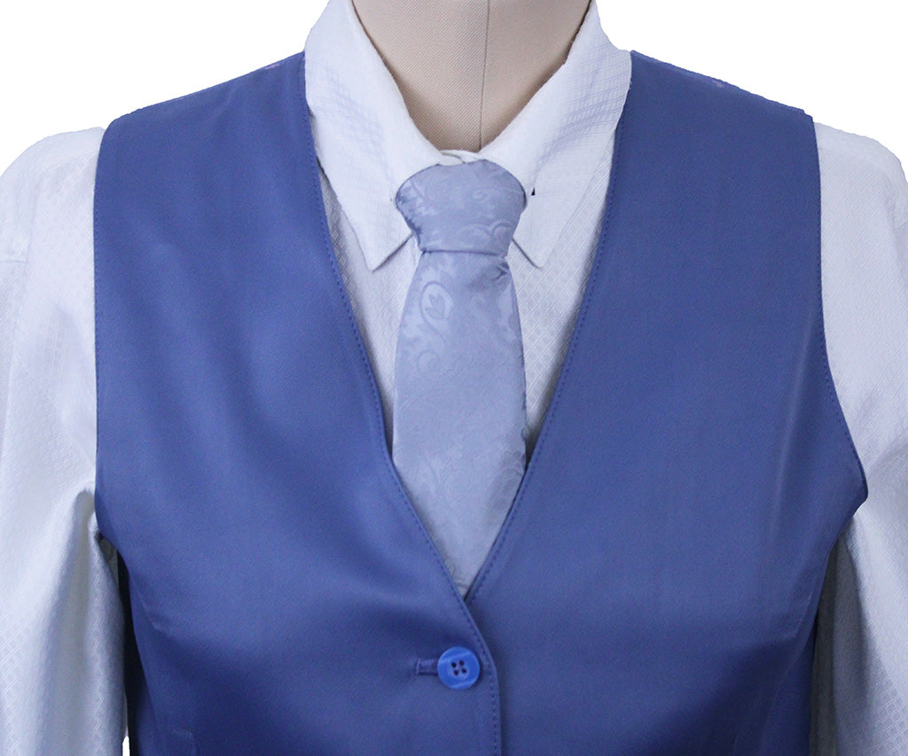 BRAND NEW! Issued By Ellie May Periwinkle Blue Satin