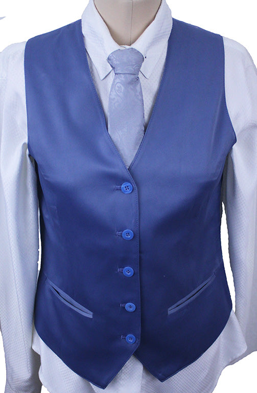 BRAND NEW! Issued By Ellie May Periwinkle Blue Satin