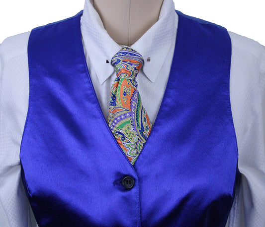 Vest Becker Brothers Sapphire Blue Satin